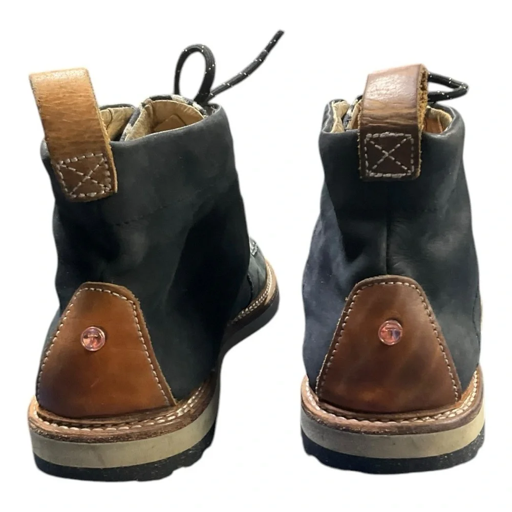 🔷 Thorocraft Monte Rosa Blue Patterned Leather Boots | Men’s EU 42 / US 8.5‎